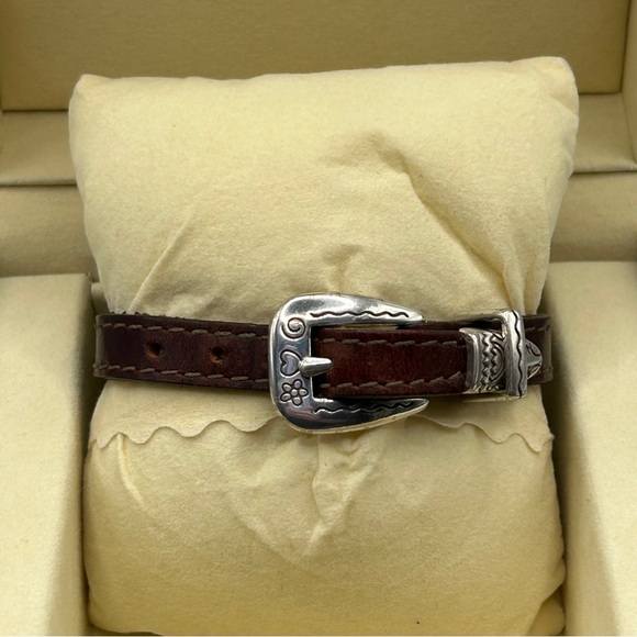 Brighton “Harmony Bandit” Brown Leather Band Bracelet - Picture 3 of 10